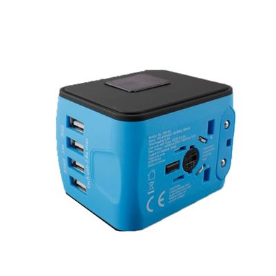KKNH International Power Charger Universal USB Travel Power Adapter with USB Port and Type-CUniversal Worldwide Travel Adapter (Color : A, Size : 4USB(5.6 * 6.5 * 5cm))