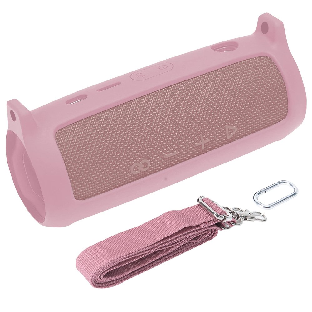 co2CREA Soft Silicone Case Replacement for JBL Flip 6 Portable Bluetooth Speaker (Pink Case)