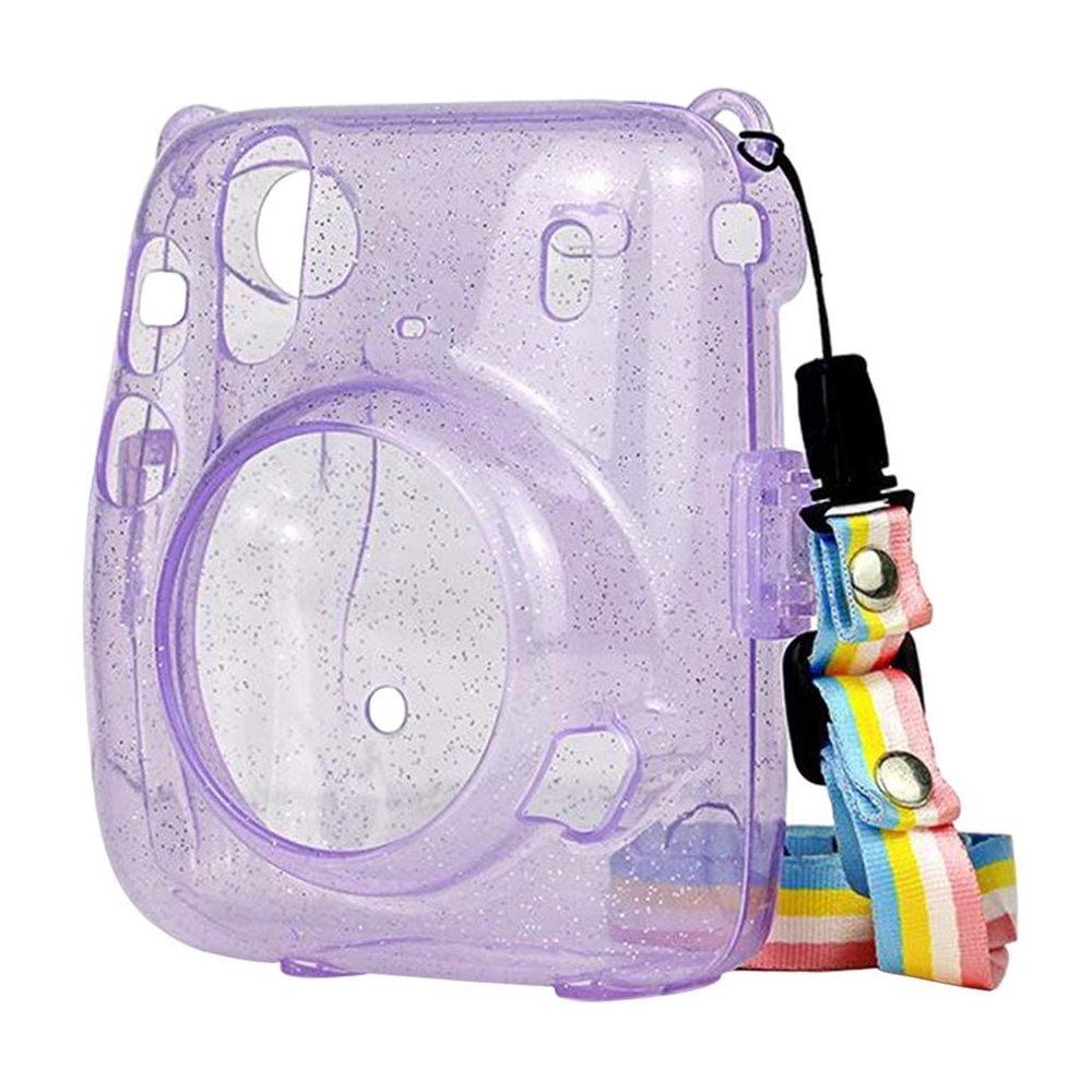 Protective Hard Case Protector Cover Anti-dust Strap for Instax Mini 11 Polaroid Camera (Purple)