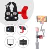 IFOOTAGE Phone Camera Super Clamp Quick Release, Comes with The 3/8" to 1/4" Screw, 3/8" Thread, Clamp Adjustable Range 20-48mm, Internal Gasket, Pipe for Tripods Microphone Stands Motorbikes view 2