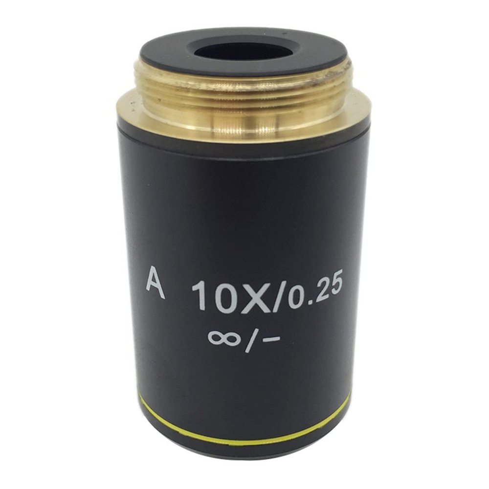 TYZK Microscope Kit 4X 10X 20X 40X 60X 100X Achromatic Infinity Objective Lens for Biological Microscope Microscope Lens Adapters (Color : 10X)