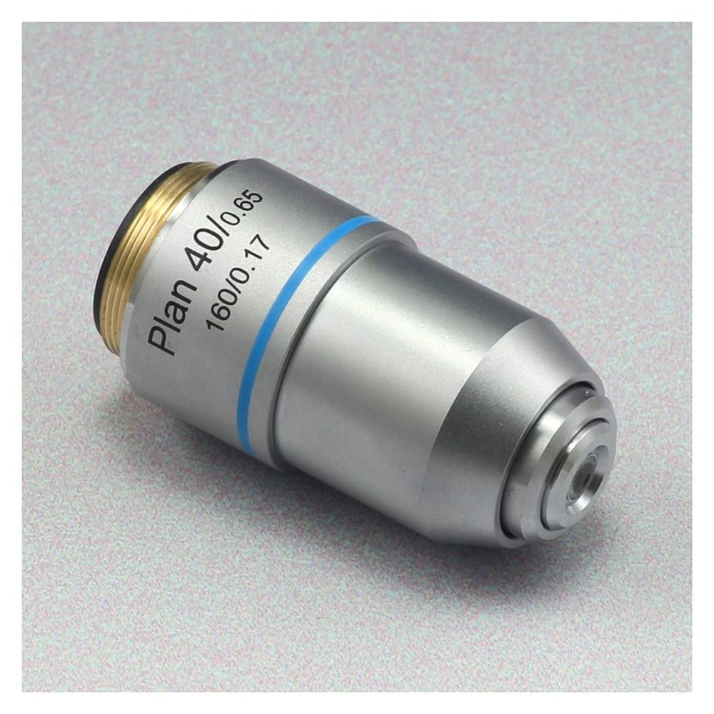 TYZK Microscope Kit 4X 10X 20X 40X 60X Biological Microscope, 195 Achromatic Plan Objective Lens Microscope Lens Adapters (Magnification : 40X)