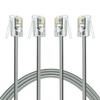 NECABLES 2Pack Phone Cord 10ft Telephone Cord Phone Cable RJ11 6P4C Male to Male for Landline and Fax - 10 Feet view 1
