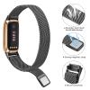 Vanjua Metal Band Compatible with Fitbit Luxe, Stainless Steel Mesh Loop Adjustable Wristband Replacement Strap for Fitbit Luxe Fitness Tracker Women Men (Black) view 2