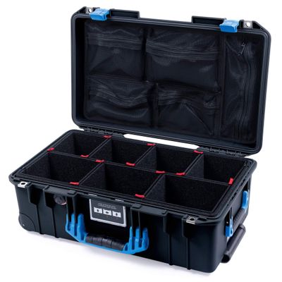 Black & Blue Pelican 1535 Air case with TrekPak Dividers & mesh lid Organizer.