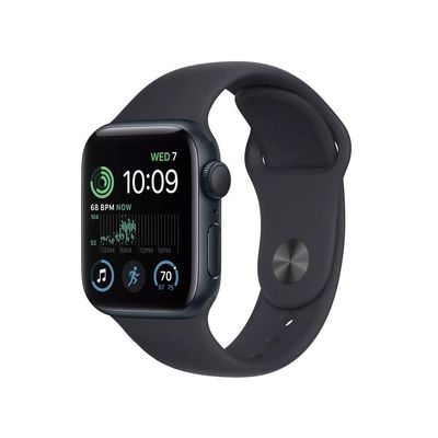 Apple Watch Series 7 (GPS, 45mm) Midnight Aluminum Case with Midnight Sport Band (Renewed)