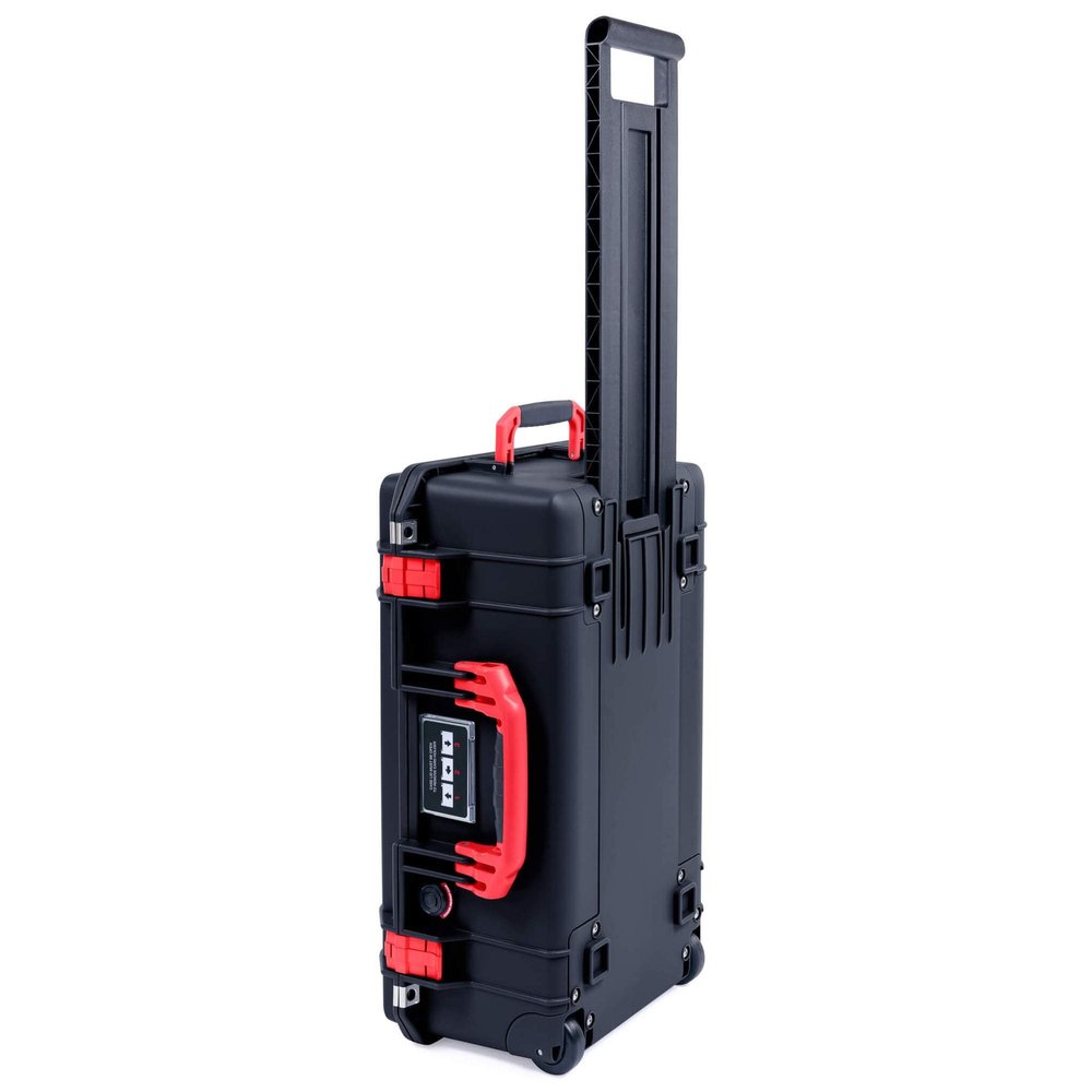 Pelican Color Case Black Pelican 1535 Air case with red Handles & latches. Comes Empty. Carry-on Size.