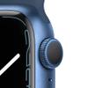 Apple Watch Series 7 (GPS, 41mm) Blue Aluminum Case with Abyss Blue Sport Band, Regular (Renewed) view 2