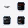 Apple Watch Series 7 (GPS, 41mm) Blue Aluminum Case with Abyss Blue Sport Band, Regular (Renewed) view 3