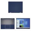 Decalrus - Protective Decal for The Dell Inspiron 5410 2-in-1 (14" Screen) Laptop Blue Carbon Fiber Cover wrap CFdellInspiron5410_2in1Blue view 1