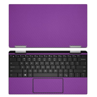 Decalrus - Protective Decal for The Dell XPS 13 9310 2-in-1 (13.4" Screen) Laptop Purple Carbon Fiber Cover wrap CFdellXPS13_9310_2in1Purple
