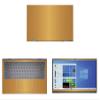 Decalrus - Protective Decal for The Dell Inspiron 5410 2-in-1 (14" Screen) Laptop Gold Texture Brushed Aluminum Cover wrap BAdellInspiron5410_2in1Gold view 1