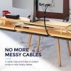 Delamu 2 Pack Safe & Tidy Cable Management Solution - Protect Kids & Pets with Home & Office Cable Management Under Desk, Cable Organizer, Cable Management Kit, Cord Organizer for Desk, 15.7in x 2 view 4