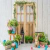 8x6ft(250x180cm) Spring Easter Photography Backdrops Wood Barn Eggs Flowers Happy Easter Background for Photo view 4