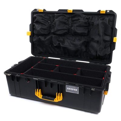 Black & Yellow Pelican 1615 Air case with TrekPak Dividers & Mesh lid Organizer.