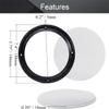 Bettomshin 1Pc 6.5inch Speaker Grill, Mesh Decorative Circle Speaker Covers, White Metal Trim Cover Guard Protector, Mesh Round Metal Speaker Grill Replacement Audio Accessories with 4 Screws view 2