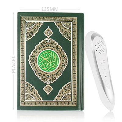 OPYTR Quran Player Pen Reader Muslim Quran Book with Reading Pen for Islamic Word by Word for Qur'an Learning HD Voice in Russian Uzbek Turkish Reader Pen (Color : Green, Size : 8GB)