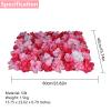 6PCS Artificial Rose Flower Panels Silk Floral Panel Velvet Hydrangea Wall Panel Backdrop Decor Flower Mat for Wedding Banquet Bridal Party Baby Shower, 23.62 X 15.75 in view 2