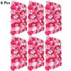 6PCS Artificial Rose Flower Panels Silk Floral Panel Velvet Hydrangea Wall Panel Backdrop Decor Flower Mat for Wedding Banquet Bridal Party Baby Shower, 23.62 X 15.75 in view 3