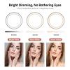 4'' LED Selfie Ring Lights Kit with Tripod Stand Clip On Laptop Light with 3 Light Modes & 10 Brightness Level for Live Stream/Makeup/Photography/Online Meeting Compatible with Cell Phone view 2