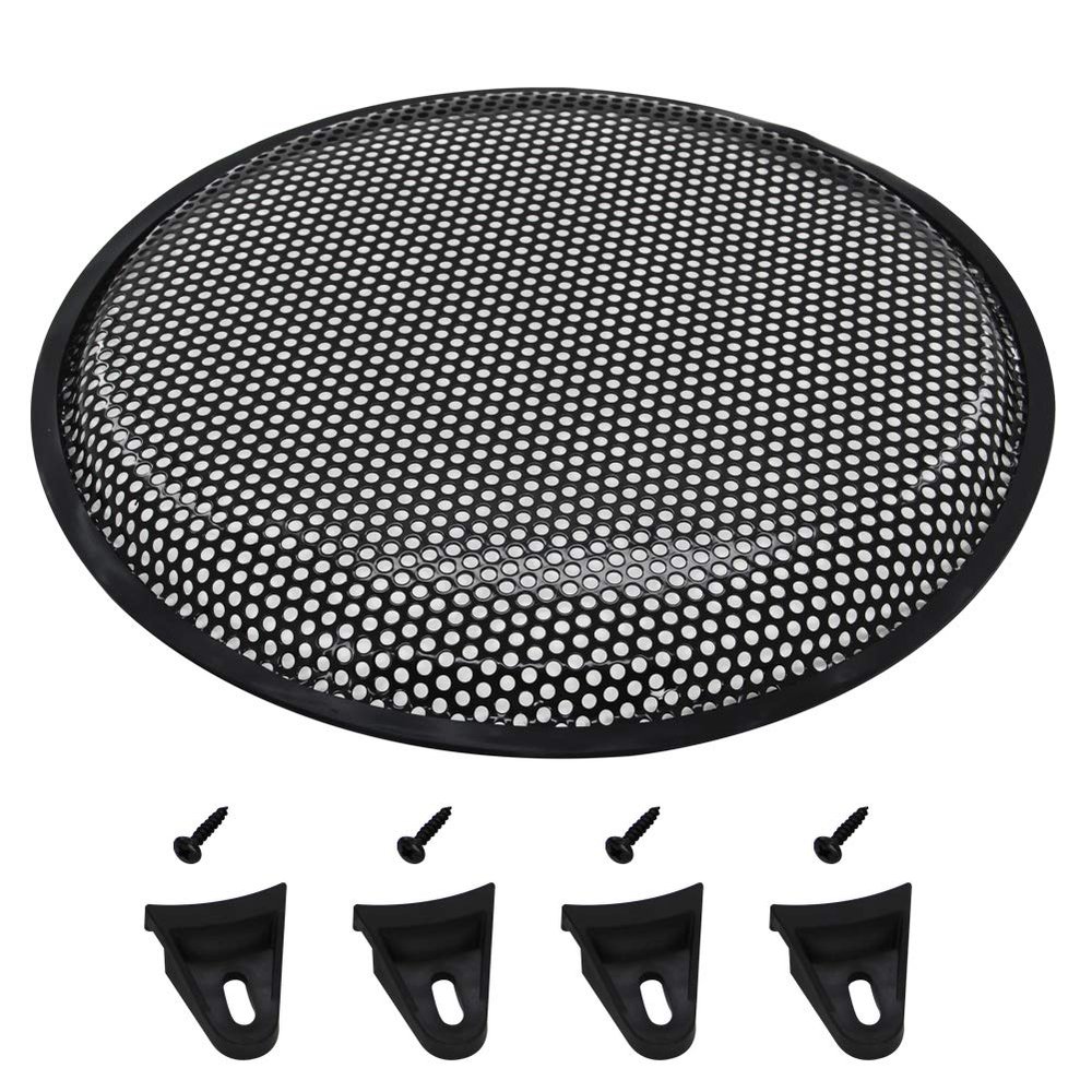 12inch /307mm Speaker Grill Mesh Decorative Circle Woofer Guard Protector Cover Audio Accessories Black, (Bettomshin)