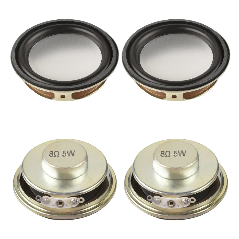 Aicosineg Speaker Repair, 2Pcs 5W 8 Ohm DIY Magnetic Speake Internal Magnet Speaker Mi, Speaker 50mm Diameter Round Shape Replacement Lou