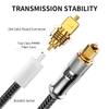 EMK 24K Gold-Plated Optical Audio Cable [3ft/1M] - Digital Toslink SPDIF Cable Compatible with Soundbar to TV, Home Theater - High-Speed Fiber Optic Cable (Silver) view 3