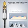 EMK 24K Gold-Plated Optical Audio Cable [25ft/8M] - Digital Toslink SPDIF Cable Compatible with Soundbar to TV, Home Theater - High-Speed Fiber Optic Cable (Silver) view 4