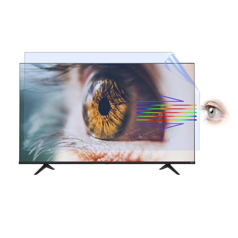 CICIHP Anti Glare Anti Blue Light Screen Protector for 32~75 Inches TV Filter Out Blue Light That Relieve Computer Eye Strain and Help You Sleep Better,65" 1429 * 804