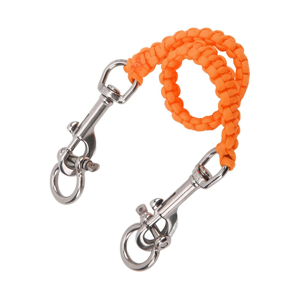 Naroote Diving Camera Handle Strap, Closed Tightly Powerful Rebound Stainless Steel Bow Lock Underwater Camera Handle Rope for Camera(Orange)