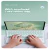 Fire HD 10 /Fire HD 10 Plus (11th Generation 2021 Released) Touch Keyboard case Color Round Key Detachable Keyboard Wireless BT Keyboard with touchpad (Mint Green) view 2