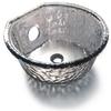 ans Glass Sink Bowl for Salon Pedicure Spa Foot Soak Annulus Reflection Nickel view 1