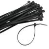 100 X Black Heavy Duty Cable Zip Ties 12" Nylon Wire Cords Temperature Resistant view 2