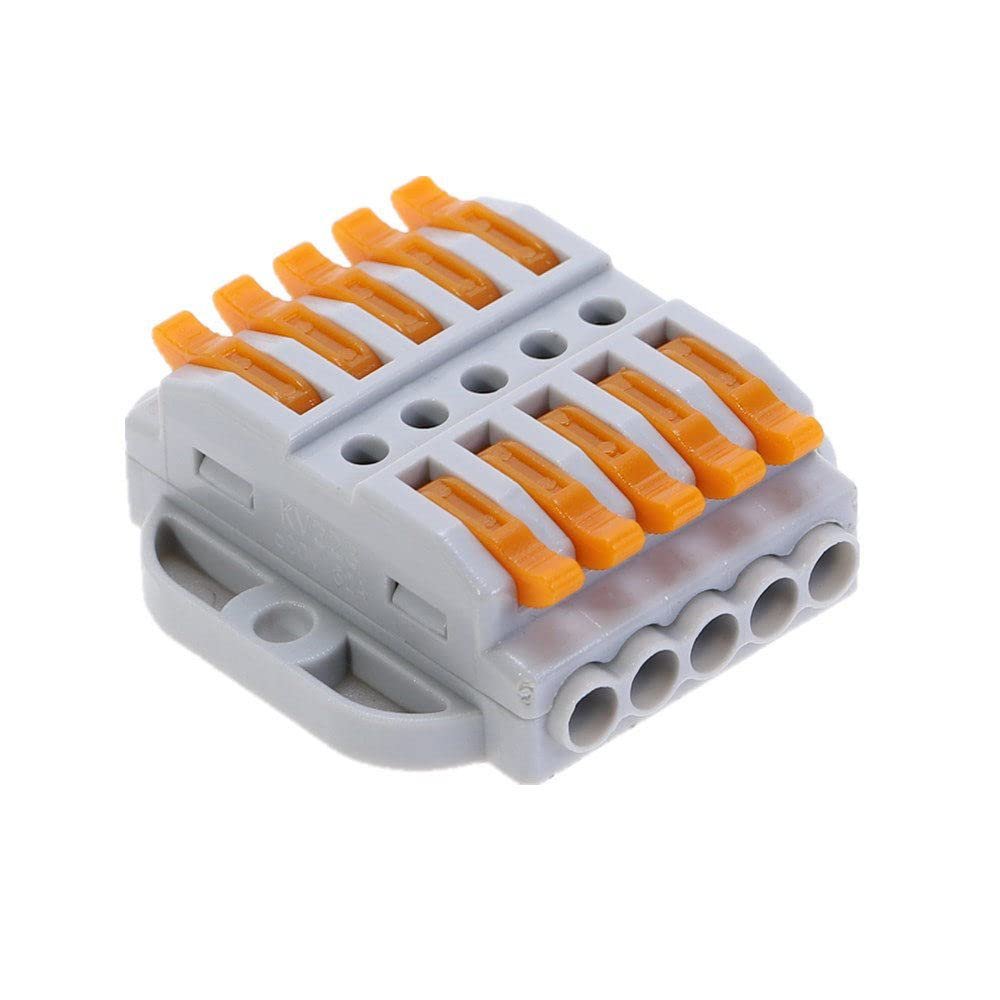 10Pcs Mini Fast Quick Eletrical Wire Connector 5 Pin Universal Docking Fast Wiring Conductors Push-in Terminal Block