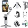 AOCHUAN Smart X Pro Phone Gimbal for iPhone Android Smartphone Foldable Stabilizer OLED Display Wireless Charging Aochuan App with Video Selfie Light(Smart X Pro) view 1