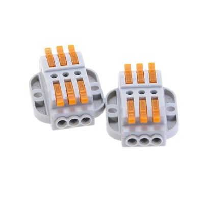 10Pcs Mini Fast Quick Eletrical Wire Connector Universal Docking Fast Wiring Conductors Push-in Terminal Block 3Pin