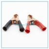 2Pcs 50A 80mm Crocodile Car Caravan Van Battery Test Lead Clips Insulated Clamp Red + Black view 3