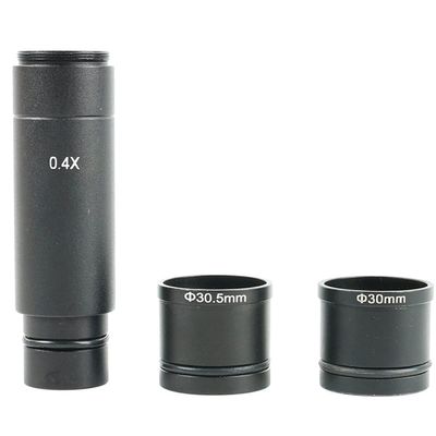TYZK Microscope Kit 0.4X 0.5X 1X C-Mount Microscope Camera Adapter Lens Electronic Eyepiece Adapter Microscope Lens Adapters (Color : 04X with 2 Ring)