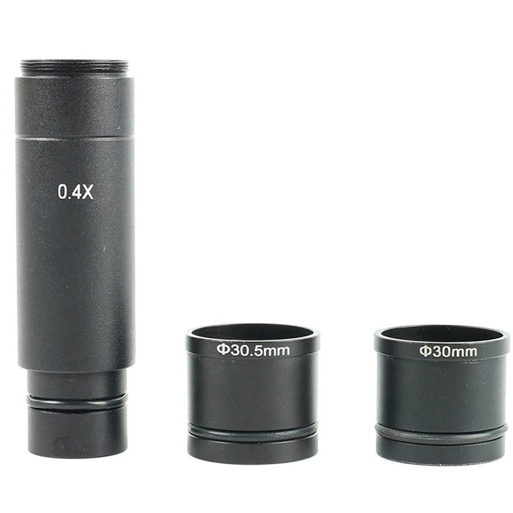 TYZK Microscope Kit 0.4X 0.5X 1X C-Mount Microscope Camera Adapter Lens Electronic Eyepiece Adapter Microscope Lens Adapters (Color : 04X with 2 Ring)