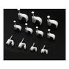 100pcs Cable Fixed 7mm Flat or Round or Circle Path Cable Clips with Nail Wire U Circle Cable Clamp with Nail view 1