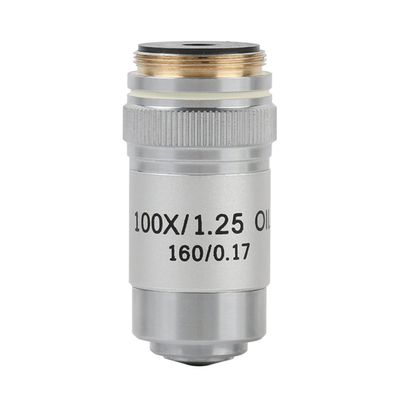 TYZK Microscope Kit 4X 10X 20X 40X 60X 100X Microscope Objective Lens Achromatic Objective Laboratory Biological Microscope Parts Microscope Lens Adapters (Color : 100X)