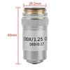TYZK Microscope Kit 4X 10X 20X 40X 60X 100X Microscope Objective Lens Achromatic Objective Laboratory Biological Microscope Parts Microscope Lens Adapters (Color : 100X) view 2