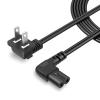10 Feet 18 AWG Angled 2-Slot Non-Polarized Angle Power Cord Bundle with Cable Ties 6inch view 2
