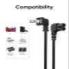 10 Feet 18 AWG Angled 2-Slot Non-Polarized Angle Power Cord Bundle with Cable Ties 6inch view 3