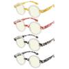 Eyekepper 4 Pack Blue Light Filter Reading Glasses Women Round Computer Readers +0.75 view 1