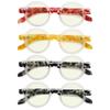 Eyekepper 4 Pack Blue Light Filter Reading Glasses Women Round Computer Readers +0.75 view 2