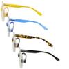 Eyekepper 4 Pack Round Blue Light Blocking Reading Glasses for Women Computer Readers +0.50 view 4