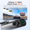 70mai Dash Cam M310, Dash Camera for Cars 1296P QHD, Smart Dash Cam Front Built in WiFi, 130 Wide-Angle FOV, WDR, Night Vision, iOS/Android Mobile App, Loop Recording, Parking Monitor, Time-Lapse view 2