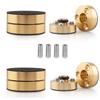Tertullus 4 Pcs Speaker Isolation Feet Anti Vibration Pads with Stainless Steel Ball Speaker Pad Stand 39mm24mm Aluminum Absorb Shock for Hifi Equipments(Gold) view 1