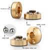 Tertullus 4 Pcs Speaker Isolation Feet Anti Vibration Pads with Stainless Steel Ball Speaker Pad Stand 39mm24mm Aluminum Absorb Shock for Hifi Equipments(Gold) view 4